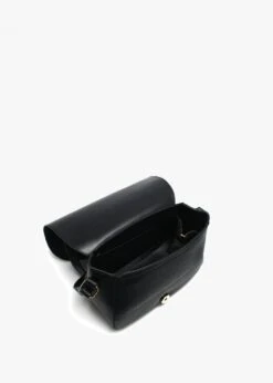 Valentino Superman Black Pebbled Saddle Bag -Daniel Footwear Shop val superman crossbody p131804 198644 image