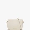 Valentino Superman Light Grey Pebbled Saddle Bag