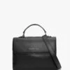 Valentino Superman Black Flapover Satchel Bag