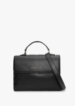 Valentino Superman Black Flapover Satchel Bag