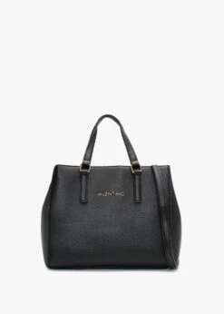Valentino Superman Pebbled Black Tote Bag