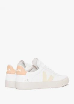 Veja Campo Chromefree Leather Extra White Sun Peach Trainers -Daniel Footwear Shop veja campo p134576 196607 image