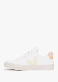 Veja Campo Chromefree Leather Extra White Sun Peach Trainers -Daniel Footwear Shop veja campo p134576 196608 image