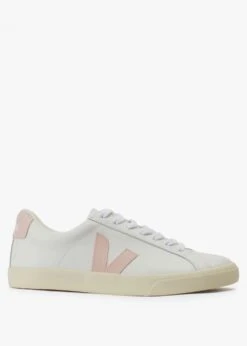 Veja Esplar Logo Leather Extra White Petale Trainers