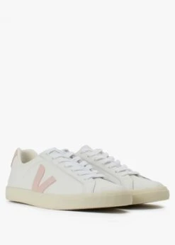 Veja Esplar Logo Leather Extra White Petale Trainers -Daniel Footwear Shop veja esparlogo p138550 203201 image