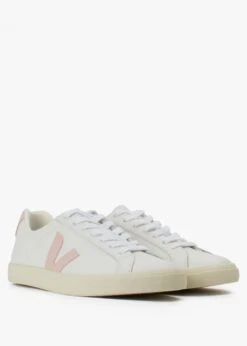 Veja Esplar Logo Leather Extra White Petale Trainers -Daniel Footwear Shop veja esparlogo p138550 209736 image