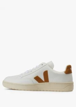 Veja Men’s V-12 Leather Extra White Camel Trainers -Daniel Footwear Shop veja mens v 12 p138556 209772 image