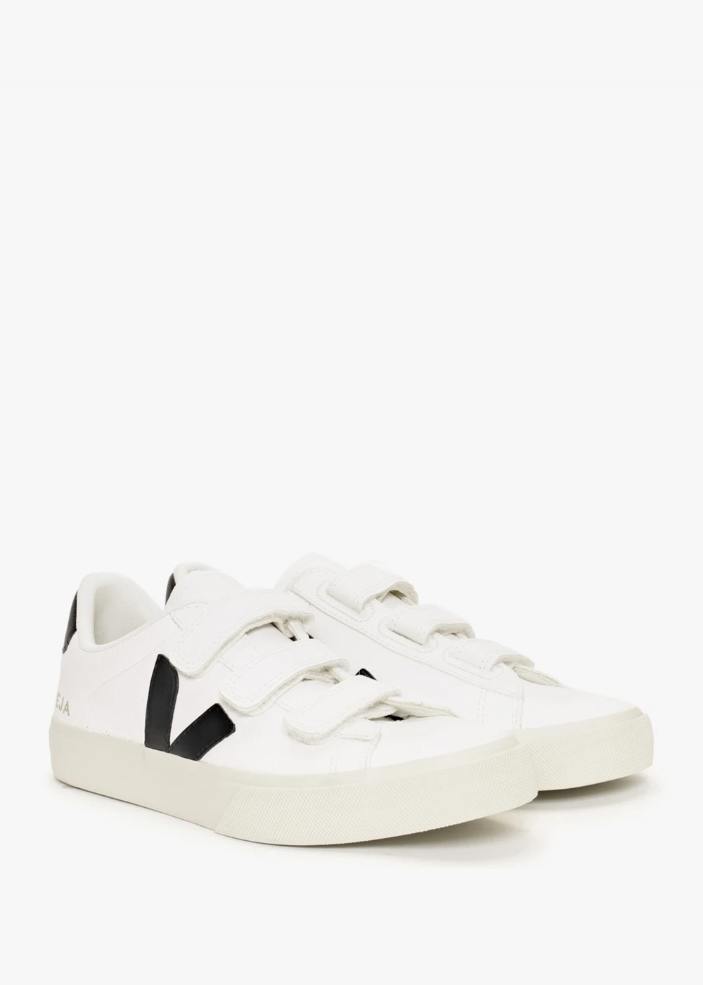 Veja Recife Logo Chromefree Leather Extra White Black Trainers 2 Veja Recife Logo Chromefree Leather Extra White Black Trainers - Image 2