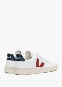 Veja V-12 Leather Extra White Marsala Nautico Trainers -Daniel Footwear Shop veja v 12 p119364 201409 image
