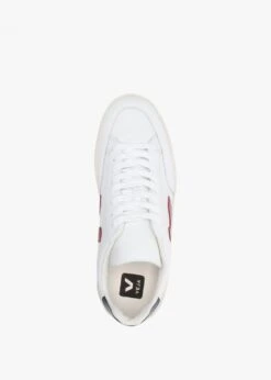 Veja V-12 Leather Extra White Marsala Nautico Trainers -Daniel Footwear Shop veja v 12 p119364 201411 image