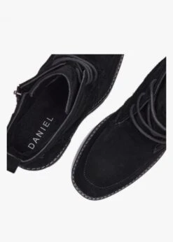 Vesta Black Suede Lace Up Block Heel Ankle Boots -Daniel Footwear Shop vesta p135817 200454 image