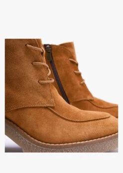 Vesta Tan Suede Lace Up Block Heel Ankle Boots -Daniel Footwear Shop vesta p135818 200459 image