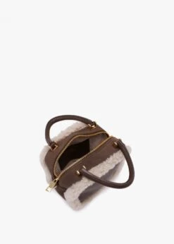 X Christian Villa Mini Square Shearling Brown Leather Cross-Body Bag -Daniel Footwear Shop villashearl p135581 199987 image