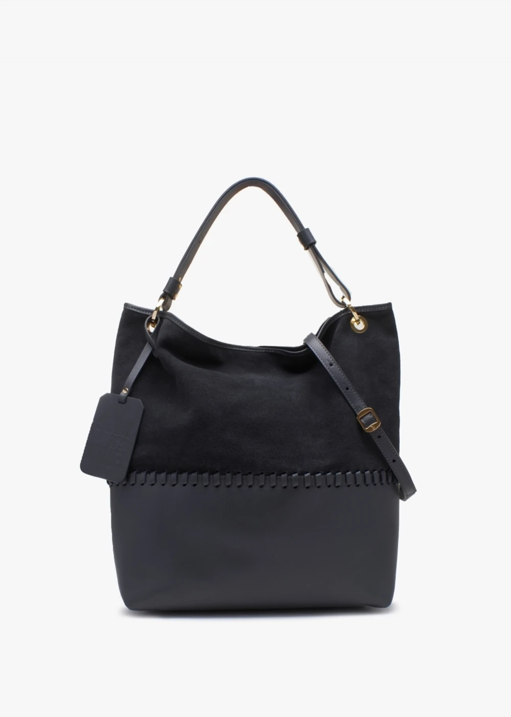 X Christian Villa Grey Leather & Suede Slouchy Hobo Bag 1 X Christian Villa Grey Leather & Suede Slouchy Hobo Bag