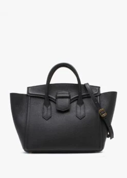 X Christian Villa Black Tumbled Leather Satchel Bag