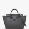 X Christian Villa Grey Tumbled Leather Satchel Bag