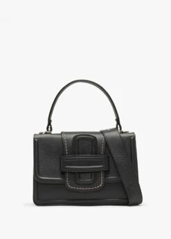 Linda California Nero Leather Shoulder Bag