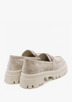 Vover Beige Suede Chunky Loafers -Daniel Footwear Shop vover p135819 196172 image