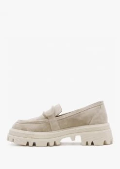 Vover Beige Suede Chunky Loafers -Daniel Footwear Shop vover p135819 196173 image