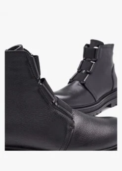 Vulcan Black Leather Ankle Boots -Daniel Footwear Shop vulcan p135821 200464 image