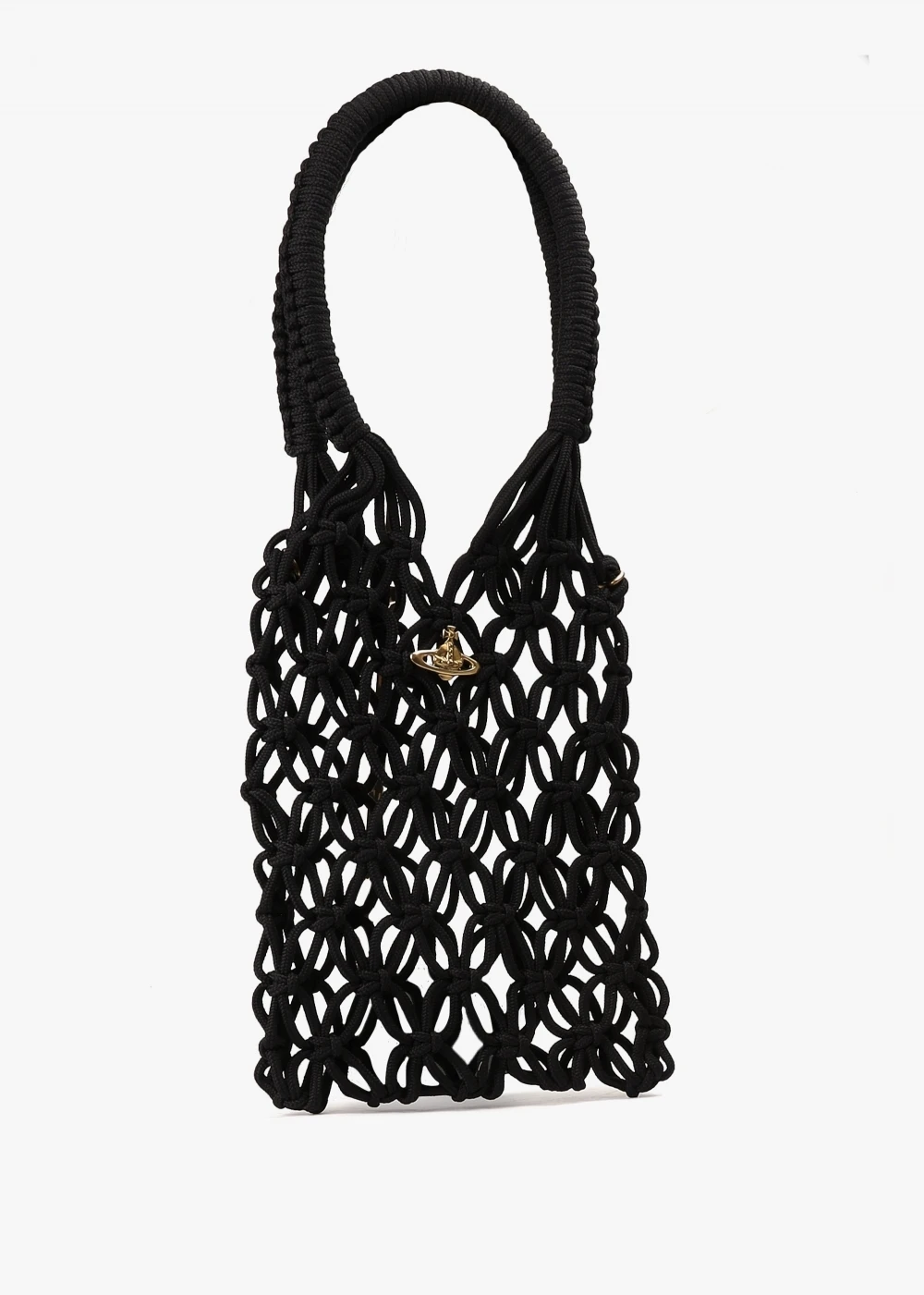 Vivienne Westwood Large Macramé Black Tote Bag 2 Vivienne Westwood Large Macramé Black Tote Bag - Image 2