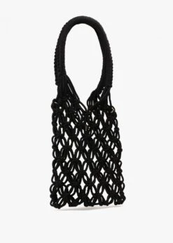 Vivienne Westwood Large Macramé Black Tote Bag 5 Vivienne Westwood Large Macramé Black Tote Bag -Daniel Footwear Shop vw large macrame tote bag p142172 203120 image