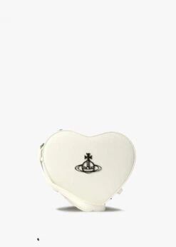 Vivienne Westwood Louise Vegan Heart White Cross-Body Bag