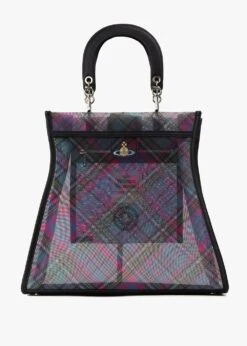 Vivienne Westwood Monaco Multicoloured Tartan Recycled Nylon Tote Bag