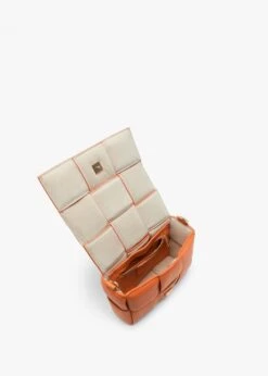 Orange Leather Woven Cross-Body Bag -Daniel Footwear Shop vys 407401 p135599 195973 image