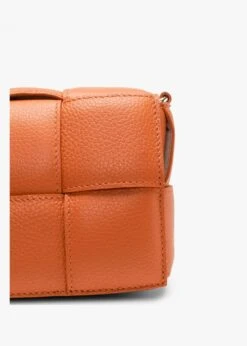 Orange Leather Woven Cross-Body Bag -Daniel Footwear Shop vys 407401 p135599 195974 image