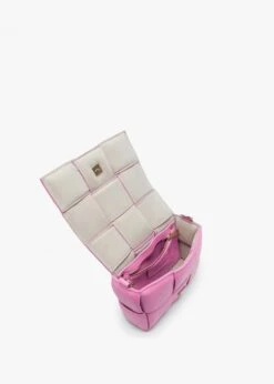 Pink Leather Woven Cross-Body Bag -Daniel Footwear Shop vys 407401 p135600 195977 image