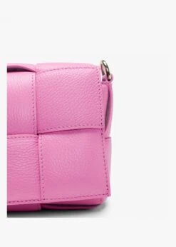 Pink Leather Woven Cross-Body Bag -Daniel Footwear Shop vys 407401 p135600 195978 image