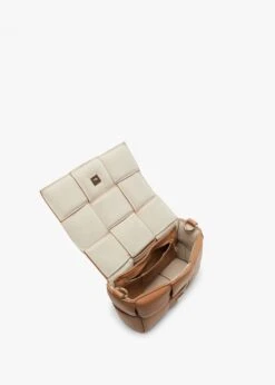 Tan Leather Woven Cross-Body Bag 6 Tan Leather Woven Cross-Body Bag -Daniel Footwear Shop vys 407401 p135601 195981 image