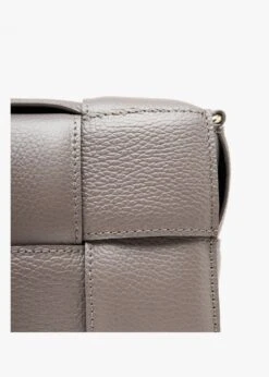 Grey Leather Woven Cross-Body Bag -Daniel Footwear Shop vys 407401 p136079 201105 image