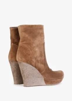 Wisest Tan Suede Wedge Ankle Boots -Daniel Footwear Shop wisest tan suede wedge ankle boots p134453 197587 image