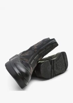 Wonders Black Camo Suede & Leather Ankle Boots -Daniel Footwear Shop wonders zip ankle p138528 201326 image