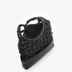 LOVE MOSCHINO Woven Canvas Nero Shoulder Bag -Daniel Footwear Shop woven canvas nero shoulder bag p135179 189092 image