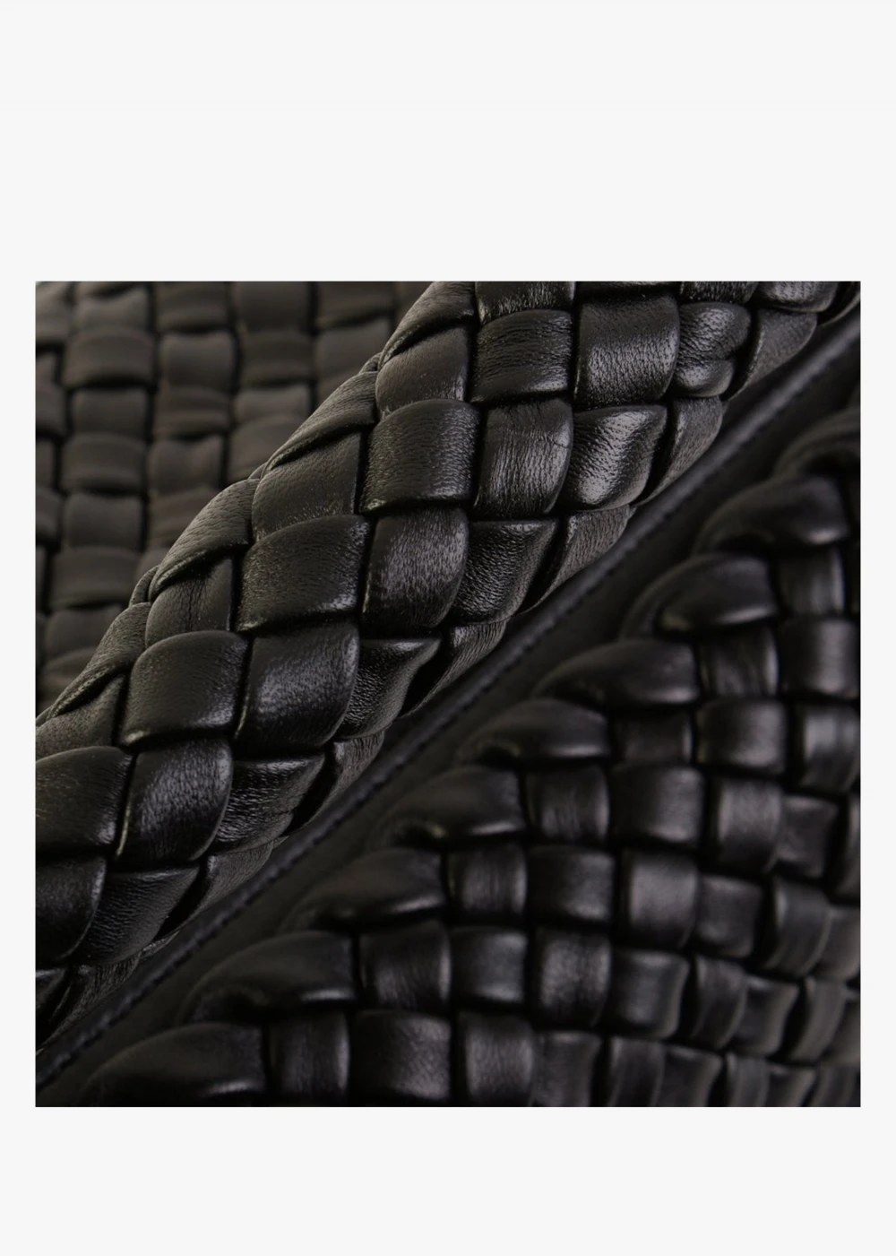 Large Woven Black Leather Hobo Bag 4 Large Woven Black Leather Hobo Bag - Image 4