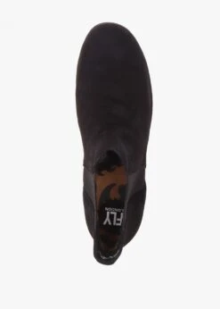 Fly London Yoss Black Suede Wedge Ankle Boots -Daniel Footwear Shop yoss black suede wedge ankle boots p135972 217091 image